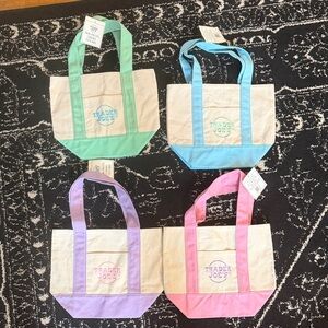 Trader Joe's Canvas Mini Tote Bags Set